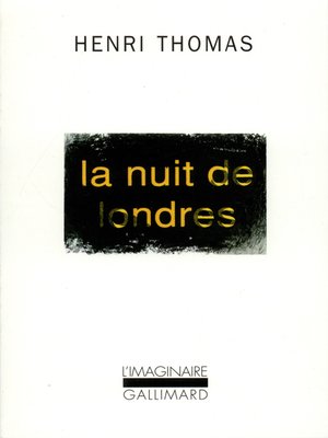 cover image of La nuit de Londres